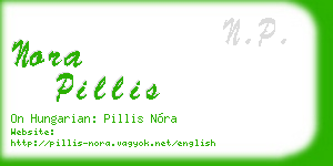 nora pillis business card